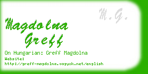 magdolna greff business card